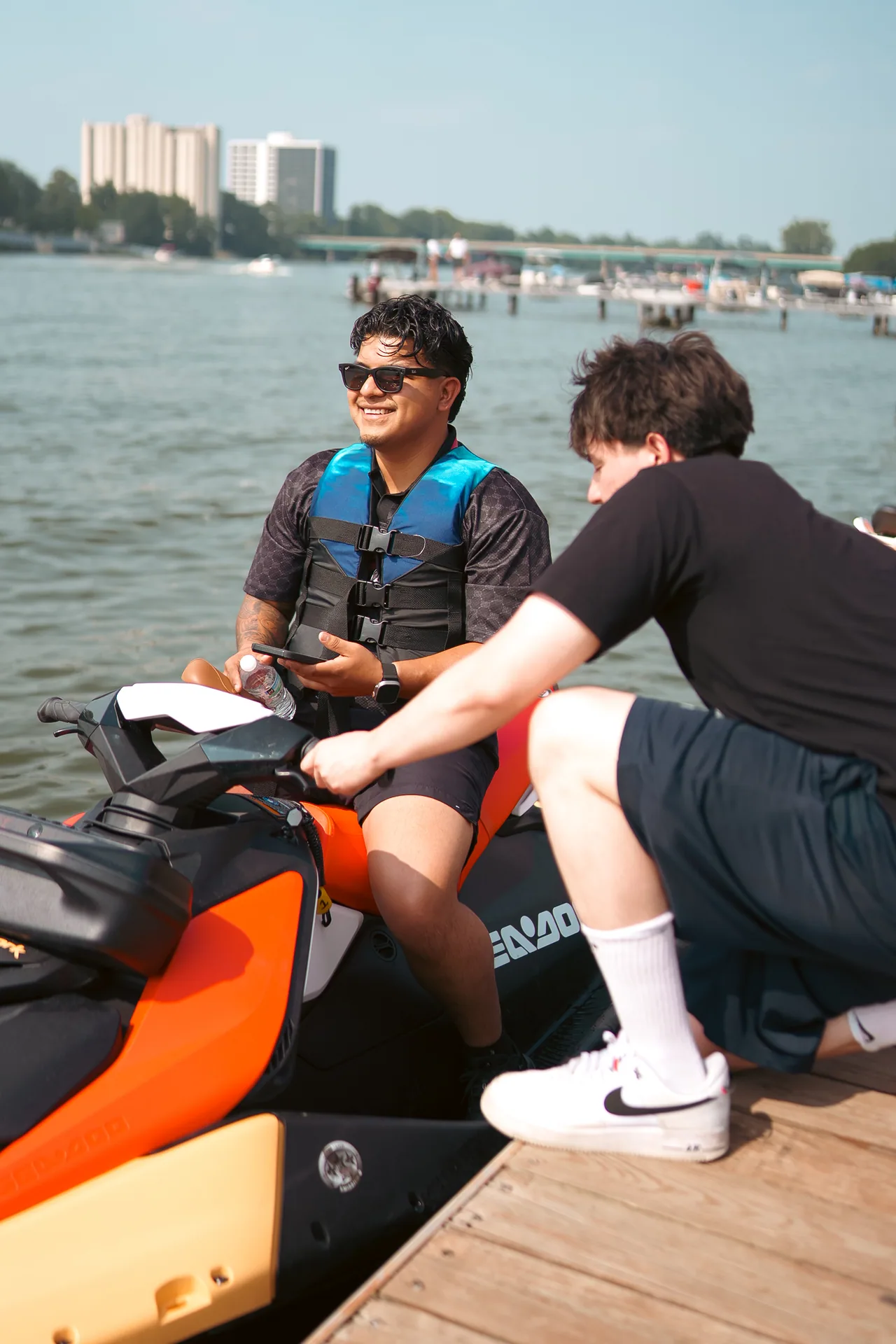 Two riders on a FunSkis Sea-Doo Spark
